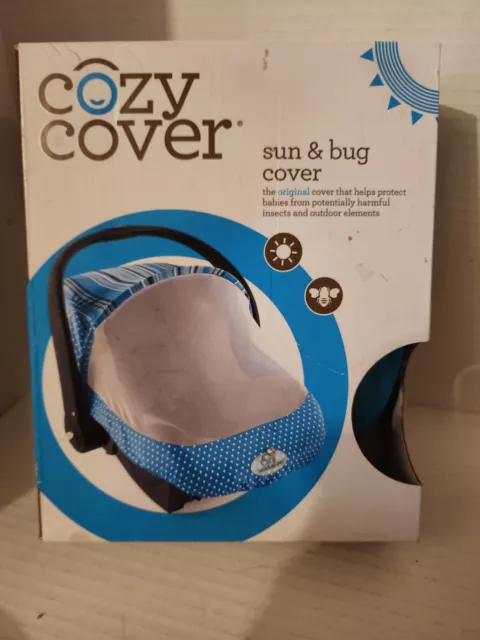 Cozy Cover Sun & Bug Cover Infant Carrier New Sealed Box - Blue
