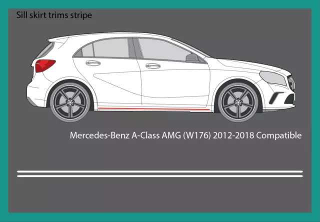 Mercedes W176 A Class AMG A45 Edition 1 Style Stripes Graphics
