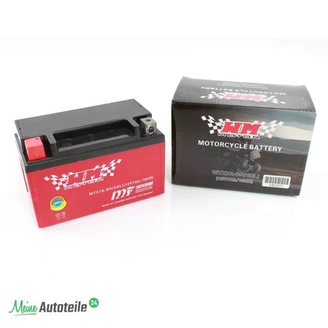 Batterie Gel YTX7A-BS 12V 7 Ah scooter moto WTX7A-BS