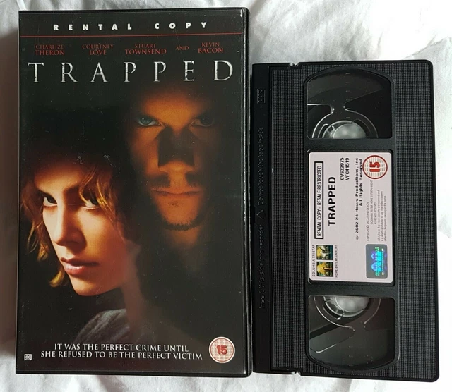 TRAPPED (VHS) BIG BOX Charlize Theron + Kevin Bacon + Dakota Fanning