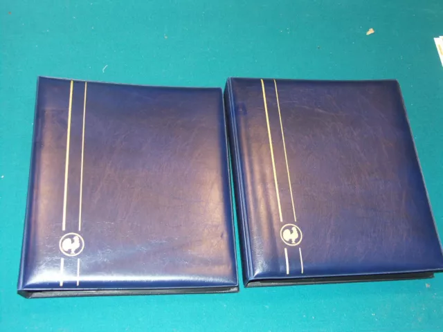 zwei GOLDHAHN Alben blau mit je 20 Einlageblätter aber ohne Schutzkassette