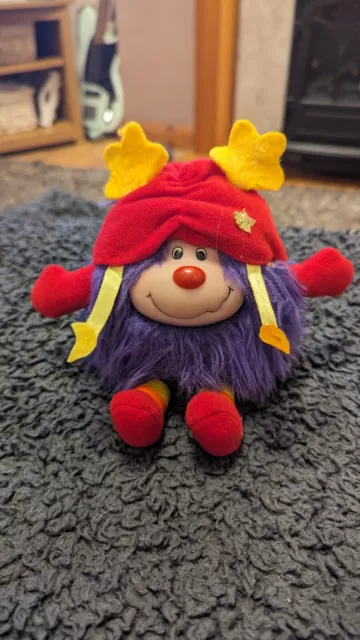 Vintage 1983 Rainbow Brite Hatful Sprite Hammy Doll Purple Plush Retro (a10)