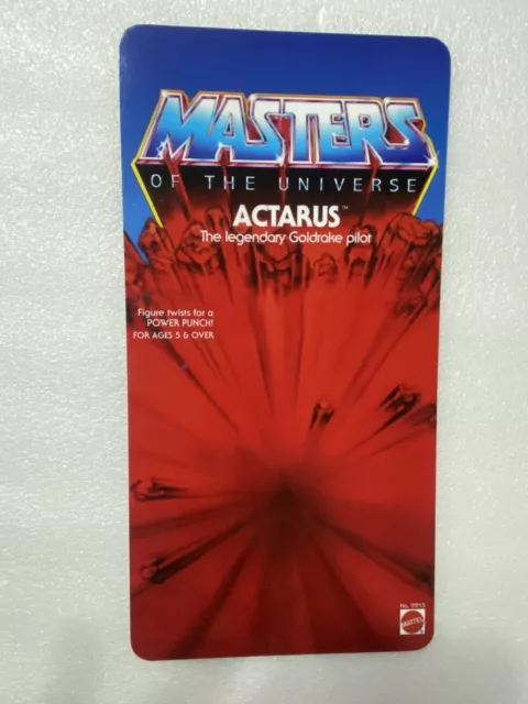 Actarus Custom  reproduction Repro Card Only masters universe motu Vintage