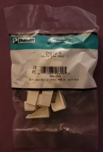 (10Pk) Panduit Pan-Net Cmbiw-X Mini-Com Blank Module *New*