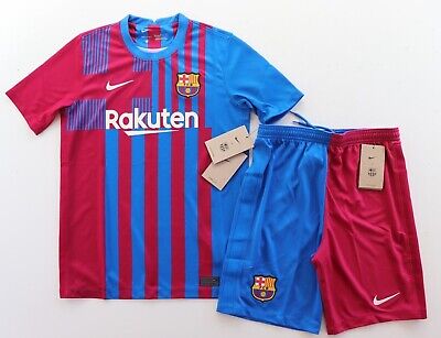 Nike Barcellona FC HOME FOOTBALL SHIRT Pantaloncini Top Set CV8222-428 Ragazzi Ragazze M L