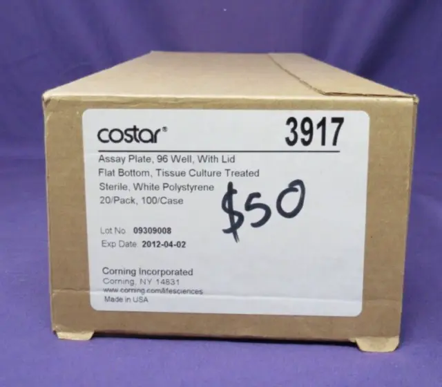 Corning Costar 3917 Assay Plate 96 Well with Lid 20/Pack