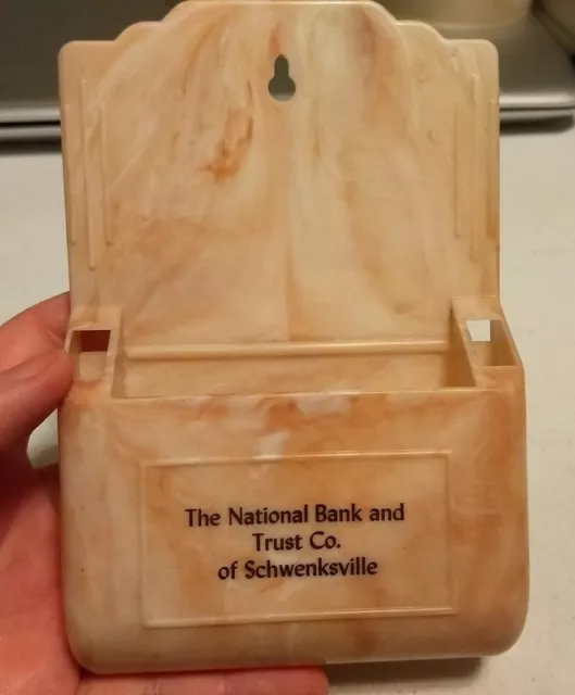 Vintage National Bank & Trust Schwenksville PA Advertising Notepad & Pen Holder