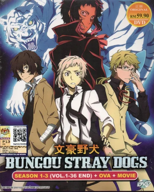 Anime DVD Bungou Stray Dogs Season 1-3 Vol.1-36 End + Movie + OVA English Dubbed