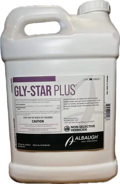 Gly Star Plus Herbicide - with Surfactant- 2.5 Gallons (41% Glyphosate)