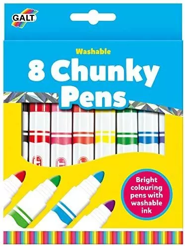 UK Galt Toys 8 Chunky Pens Washable Chunky Pens For Children Ages 3 Years Plus