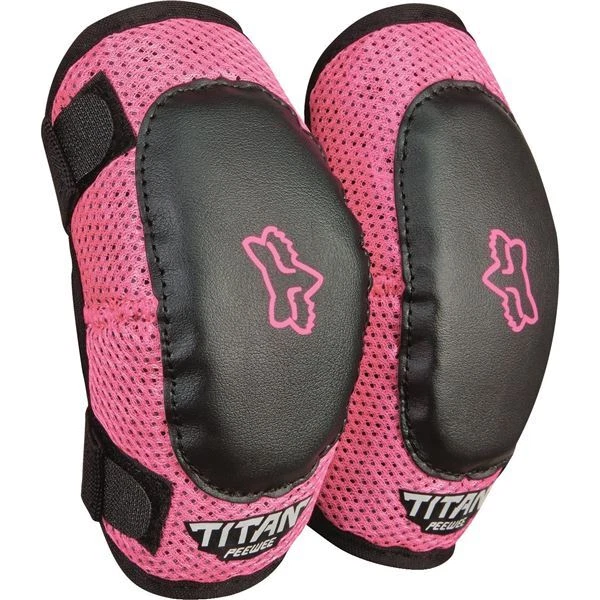 Fox Racing Titan Pee Wee Elbow Guards - Black/Pink, All Sizes