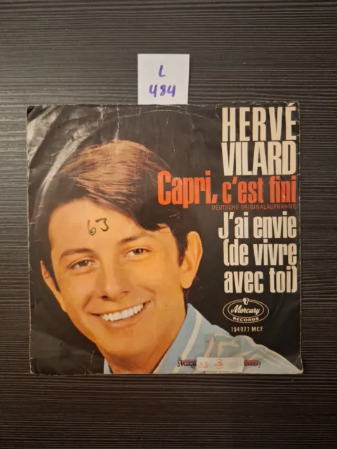 7" 1965 CV SUNG GERMAN RARE  HERVE VILARD : Capri C´est Fini