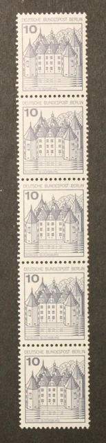 Berlin Rollenmarke 5er Streifen postfrisch ( Nr. 532. II R ) Letterset
