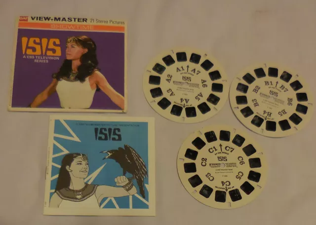 3 Reels Viewmaster reel ISIS Showtime CBS Television Series  booklet View-master