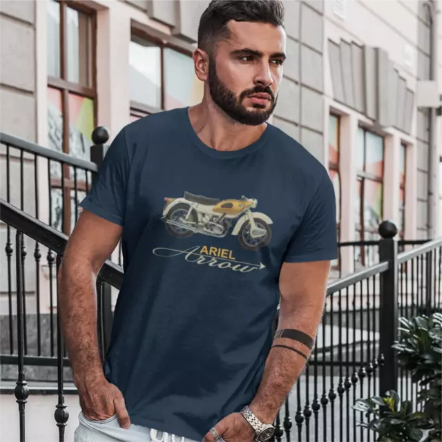 Premium Hammer T-Shirt with Vintage Iconic English Ariel Arrow Motorcycles Logo