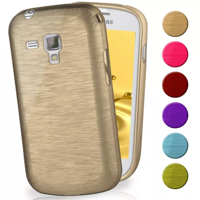 Hülle für Samsung Galaxy S Duos 2 Case Cover Silikon Schutzhülle TPU Brushed