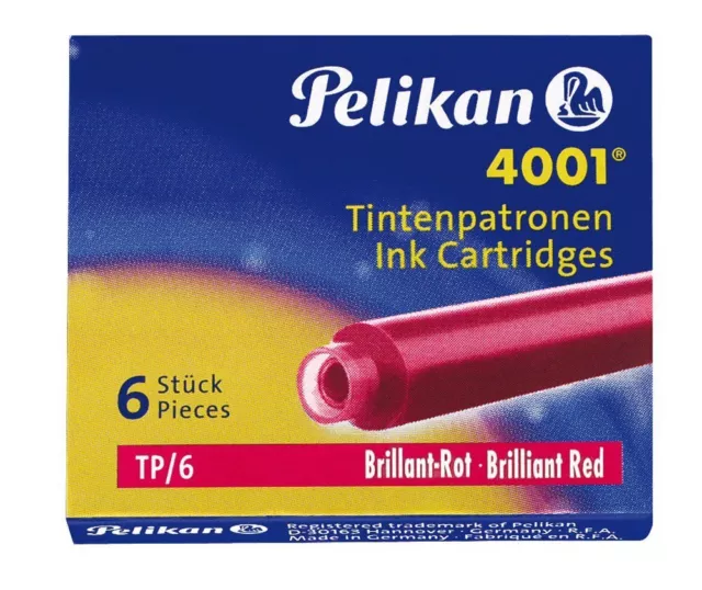 Pelikan Tintenpatronen 4001 TP/6 rot (6 Patronen)