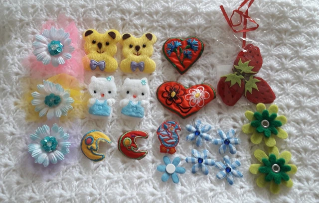 Bastel Set Application Blümchen zum nähen und kleben  (6)