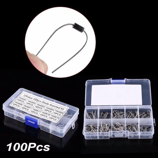 Pratico diodo raddrizzatore industriale 1N4001-1N5819 accessori 100pcs 10values
