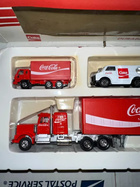 1979 Coca-Cola 4 Piece Truck Set Durable Diecast 3500C Opened Box Fast Ship 2
