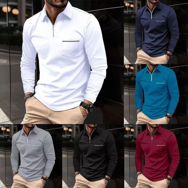 Camisa De Golf Para Hombre Tops Con Cuello De Solapa Camiseta Deportiva De <