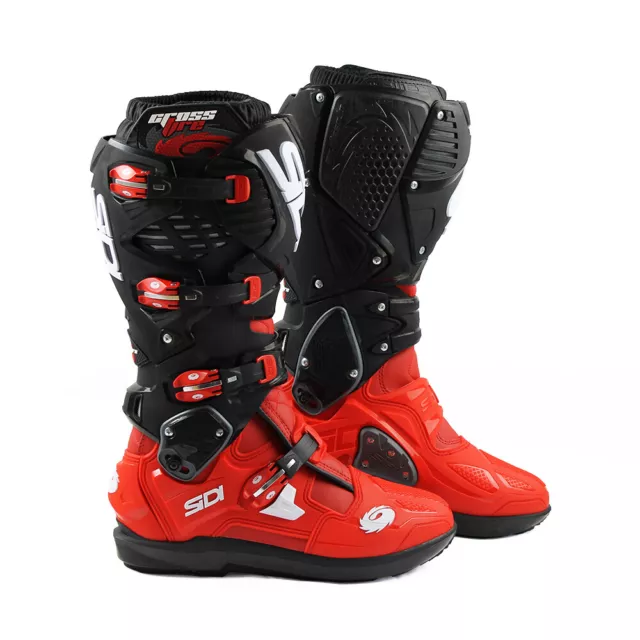 Sidi Crossfire 3 SRS Offroad Motorrad Motocross Enduro Stiefel rot schwarz