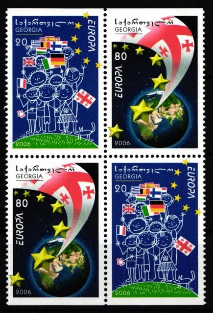 Georgien 515 und 516 D postfrisch Viererblock #II635