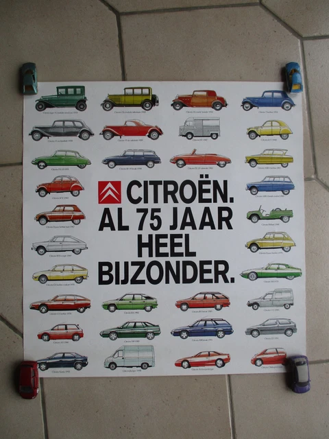 Affiche " Citroën très spécial depuis 75 ans " 50 x 65 cm envoi dans 1  rouleau