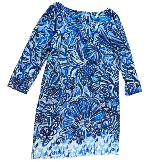 LILLY PULITZER HOLLEE Dress Iris Blue Zanzibar Zoo Cutout Back