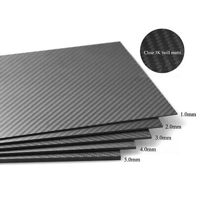 100% Carbon Fiber Sheet Plate Panel 3K Plain Weave 100x100&200x300,Thick 0.2~5mm
