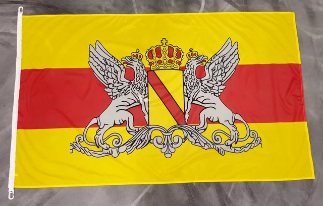 Flagge Großherzogtum Baden - 30 X 45 Cm, Polyester, Siebdruck, Wetterfest Mit Hohlsaum