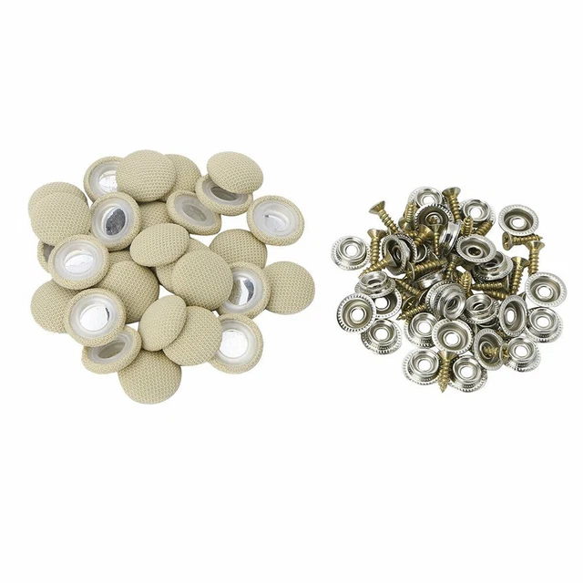 Universal Car Roof Buckles 60PCS Rust Proof Checkered Beige Easy to Install