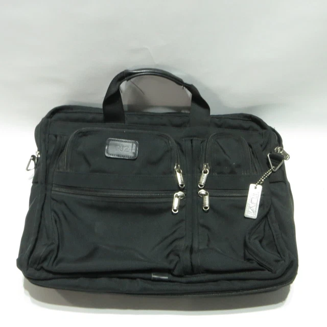 Tumi Alpha Messenger Bag Bravo Expandable  Briefcase Laptop Black Missing Strap
