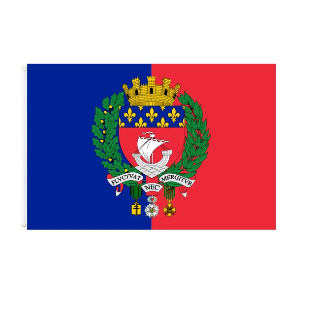 Drapeau de la ville de Paris 90x150cm or 60x90cm/3x5ft or 2x3ft