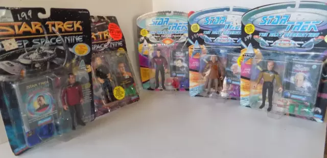 Vintage Star Trek Next Generation Deep Space Nine Playmates Collectible Lot of 5