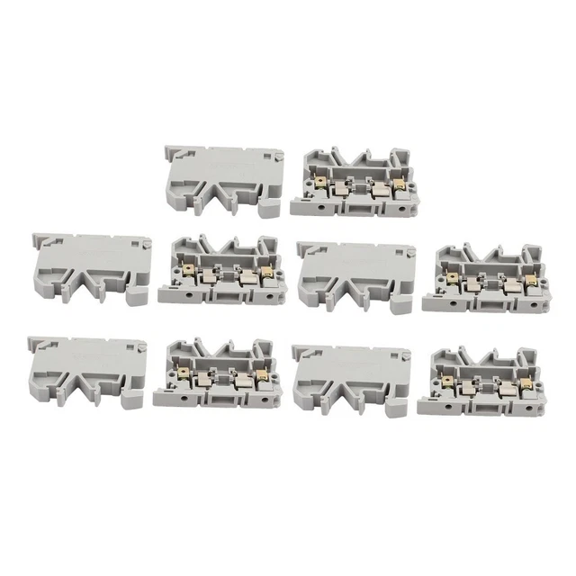 10Pcs ASK1EN DIN Rail Mount Fuse Holder Terminal Block 500V 4mm2 Cable
