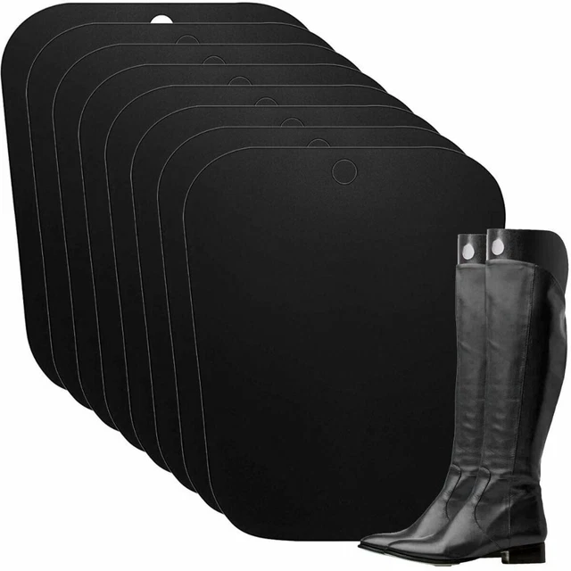 4-Pack Foldable Boot Shaper Stands - Grey PP Support Inserts For Knee-High & Tall Boots