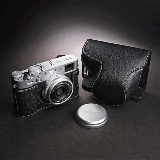 Handmade Genuine Leather Camera Cover Half Case Bag For Fujifilm X100V