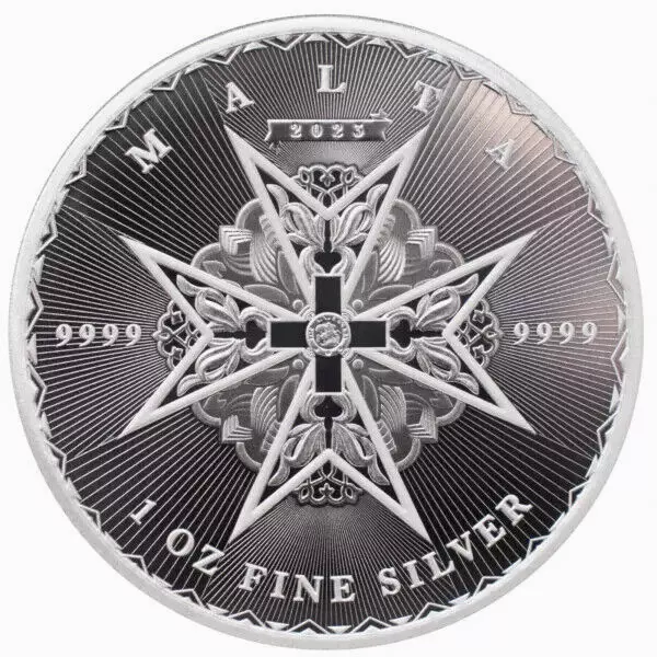 Silbermünze 1 oz Silber 9999 Malta Kreuz Cross 2023 5 Euro Malta  ST / BU