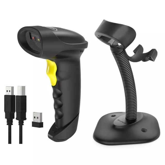 Inateck Barcode Scanner 2D Bluetooth, QR Code, Free Barcode Scanner Ständer