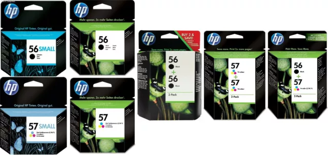 Choice Of Genuine Hp56 Black / Hp57 Tri-Colour Ink Cartridges - Swiftly Posted