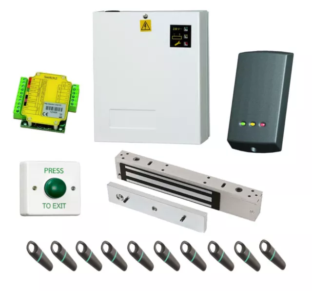 Supply & Fit Paxton Switch 2 Access Control Kit w/ 10 Proximity Fobs PSU Maglock
