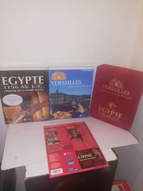 Coffret Collector Velours Cryo Cd-Rom 2 Jeux Pc Versailles  + Egypte   Neuf