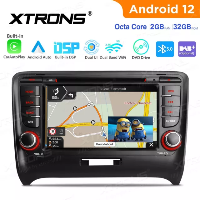 Autoradio GPS Voiture Tablette Audi Tt Android 12 Wifi Dsp Carplay XTRONS