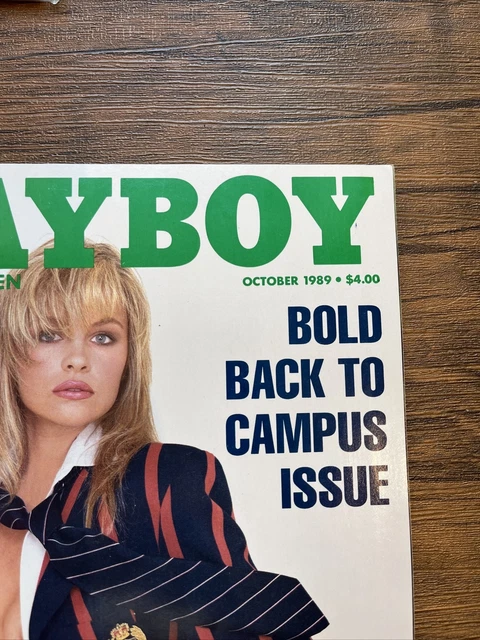 PLAYBOY OCTOBER 1989 1st PAMELA ANDERSON COVER Geena Davis KAREN FOSTER