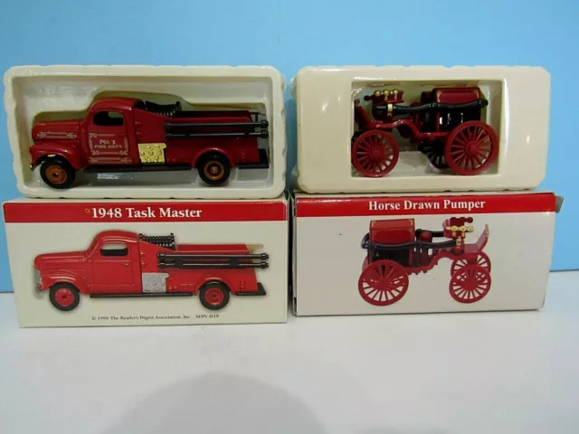 Mini High Speed 1948 Task Master Fire Truck & Horse Drawn Pumper- Readers Digest