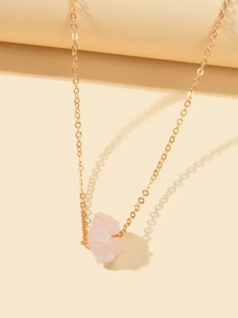 Glow in the Dark Natural Stone Bead Pendant Necklace Chain Women Men  Jewelry Hot