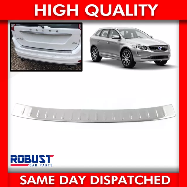 Chrome Rear Bumper Protector Scratch Guard S.steel For Volvo Xc60 Facelift 14-17