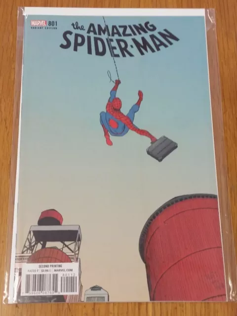 Spiderman Amazing #801 2Nd Printing Variant Marvel August 2018 Nm+ 9.6 Or Better