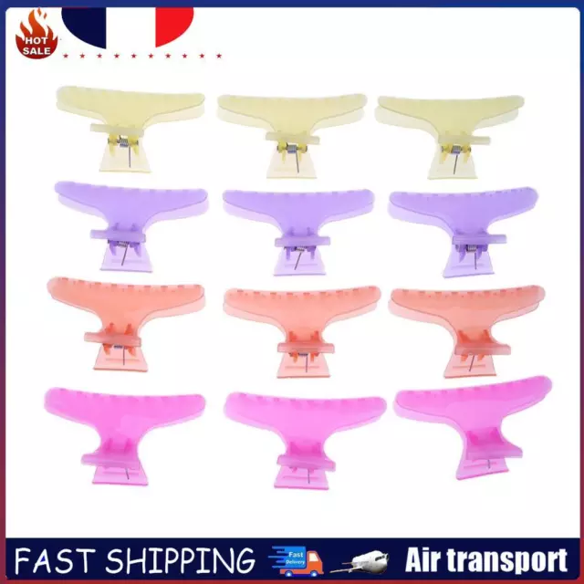 2Set Butterfly Clip Plastic for Women Hair Styling Tools DIY Salon Supplies(12pc